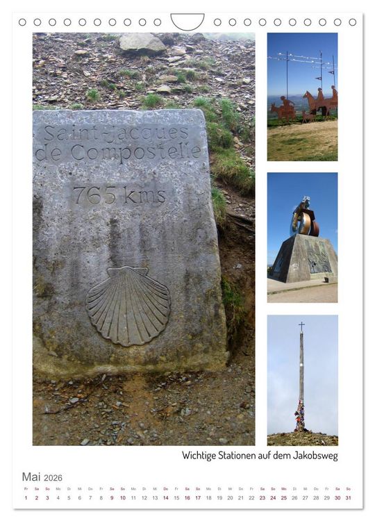 Produktbild: Buen Camino - Unterwegs auf dem Jakobsweg (Wandkalender 2026 DIN A4 hoch), CALVENDO Monatskalender