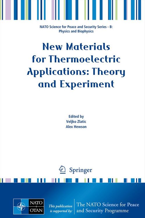 Produktbild: New Materials for Thermoelectric Applications: Theory and Experiment
