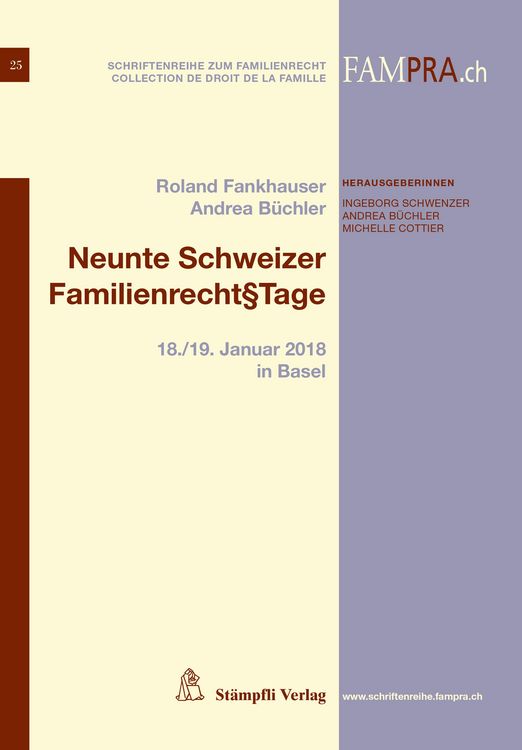 Produktbild: Neunte Schweizer Familienrecht&sect;tage