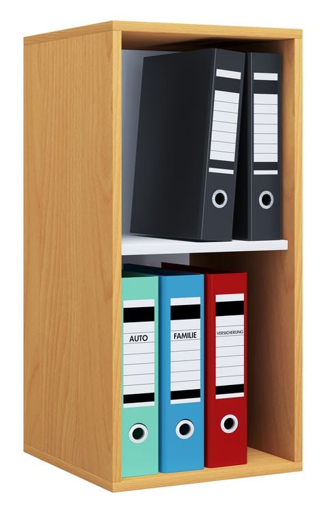 Produktbild: Holz B&uuml;ro Regal B&uuml;cher Ordner Aktenregal Lona l 2f