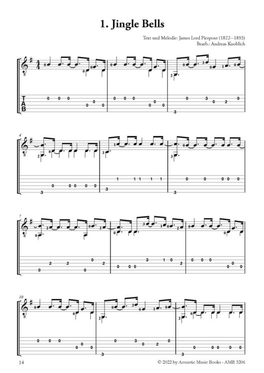 Produktbild: Knoblich, Andreas: Swinging Christmas.Weihnachtslieder f&uuml;r Gitarre im Bossa-Swing-Stil.