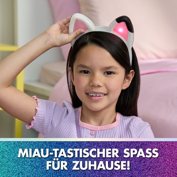 Produktbild: DREAMWORKS GABBY'S DOLLHOUSE: DER FILM - Interaktiver Miau-tastischer Katzenohren-Haarreif mit Licht, Sound & 3 Spielmodi