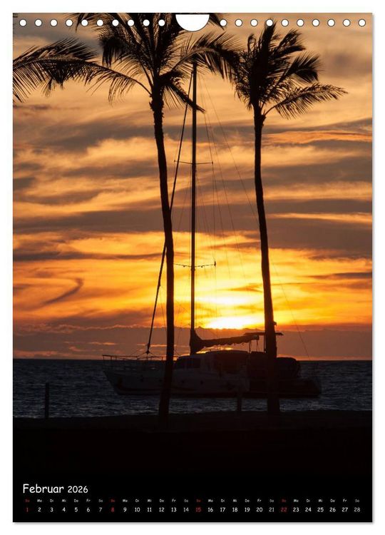 Produktbild: Hawaiian Sunsets (Wandkalender 2026 DIN A4 hoch), CALVENDO Monatskalender