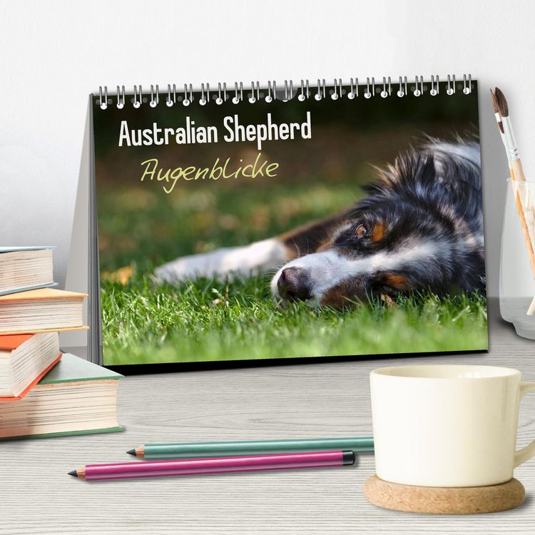 Produktbild: Australian Shepherd - Augenblicke (Tischkalender 2026 DIN A5 quer), CALVENDO Monatskalender