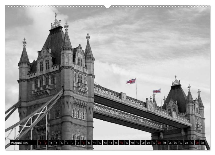 Produktbild: LONDON Stadtansichten (Wandkalender 2026 DIN A2 quer), CALVENDO Monatskalender