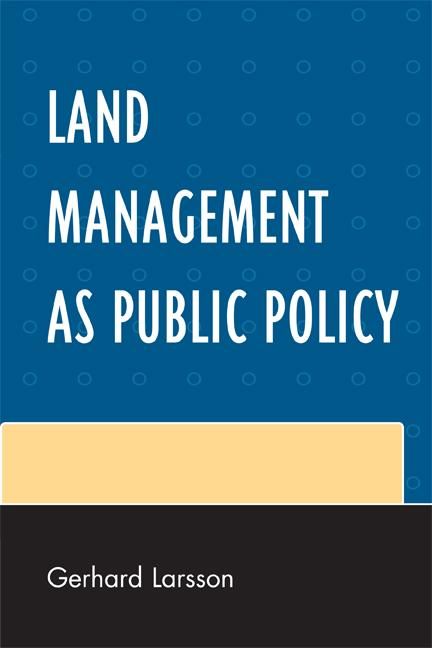 Produktbild: Land Management as Public Policy