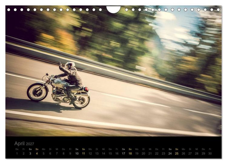 Produktbild: Klassische Motorr&auml;der auf der Piste (Wandkalender 2027 DIN A4 quer), CALVENDO Monatskalender