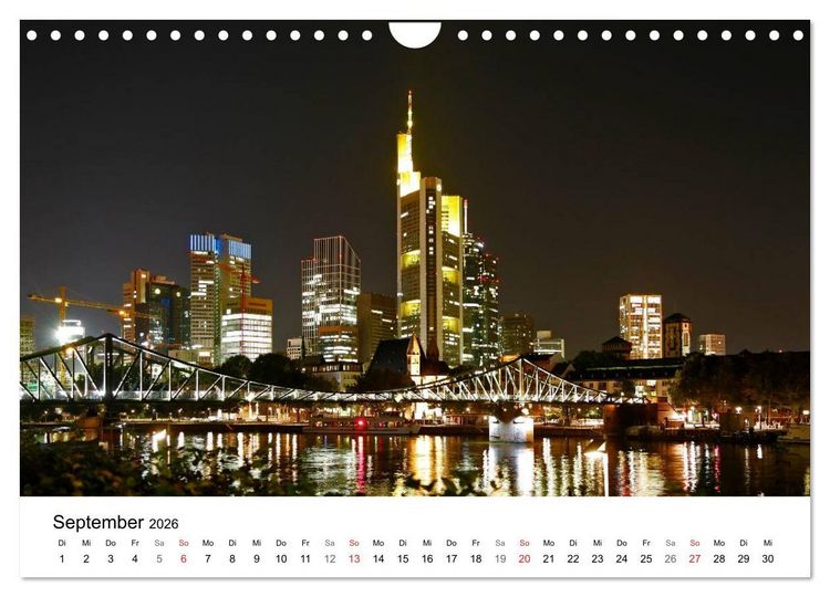 Produktbild: Frankfurt Skyline von Petrus Bodenstaff (Wandkalender 2026 DIN A4 quer), CALVENDO Monatskalender