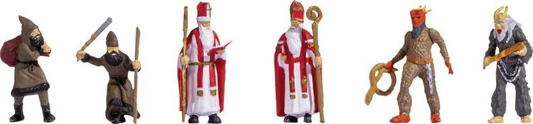 Produktbild: NOCH H0 Nikolaus mit Knecht Ruprecht 15929 Bemalt, Stehend