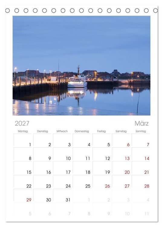 Produktbild: Tischplaner 2027 - Baltrum - Momente einer Reise (A5 Tischkalender zum Aufstellen) CALVENDO
