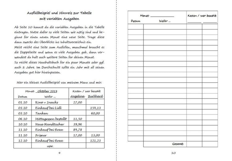 Produktbild: Haushaltsbuch zum Eintragen der Ausgaben