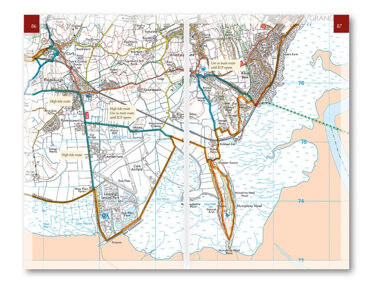 Produktbild: Walking the King Charles III England Coast Path: North West - Cumbria Map Booklet