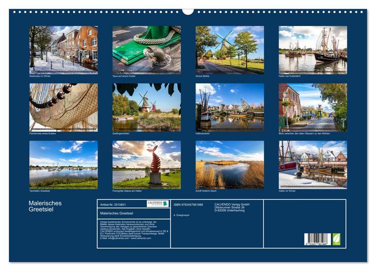 Produktbild: Malerisches Greetsiel (Wandkalender 2026 DIN A2 quer), CALVENDO Monatskalender