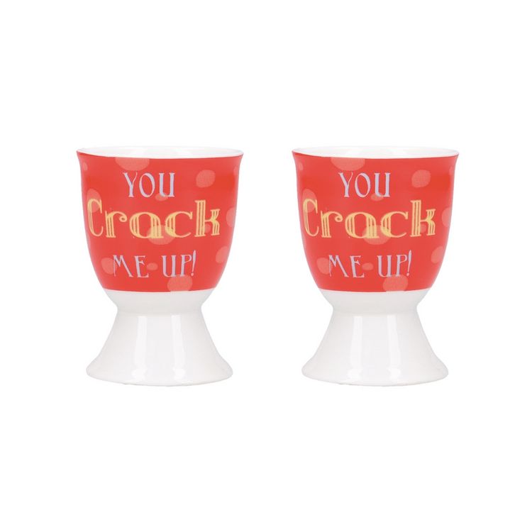 Produktbild: neuetischkultur KitchenCraft Eierbecher YOU CRACK ME UP 2er-Set