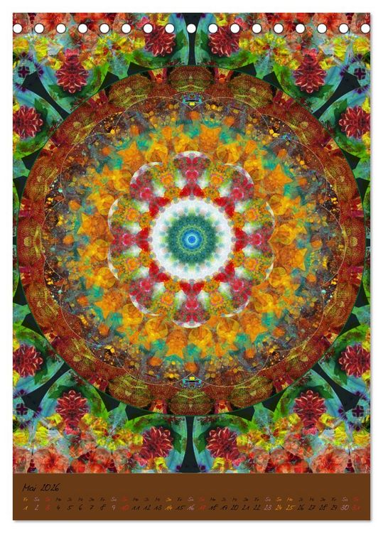 Produktbild: FLORALE MANDALAS (Tischkalender 2026 DIN A5 hoch), CALVENDO Monatskalender