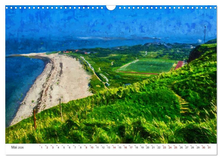 Produktbild: Nordseeinsel Helgoland - Ansichten der Insel in Acryl (Wandkalender 2026 DIN A3 quer), CALVENDO Monatskalender