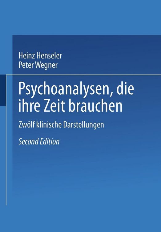 Produktbild: Psychoanalysen, die ihre Zeit brauchen