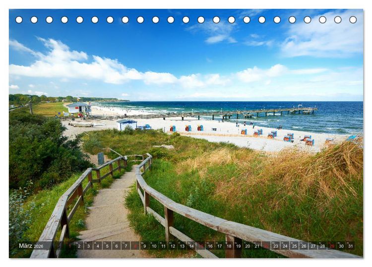 Produktbild: Sch&ouml;ne Ostsee - Impressionen &uuml;bers Jahr (Tischkalender 2026 DIN A5 quer), CALVENDO Monatskalender