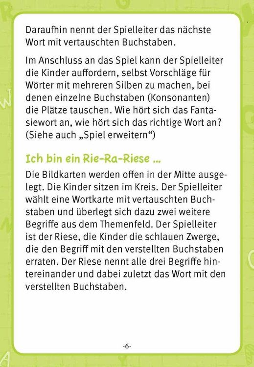 Produktbild: Laschwappen und Kiezematze. Vertauschte Buchstaben