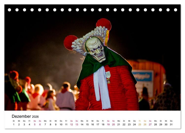 Produktbild: Die Elzacher Fastnacht (Tischkalender 2026 DIN A5 quer), CALVENDO Monatskalender