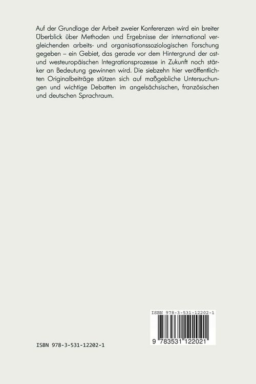 Produktbild: International vergleichende Organisationsforschung