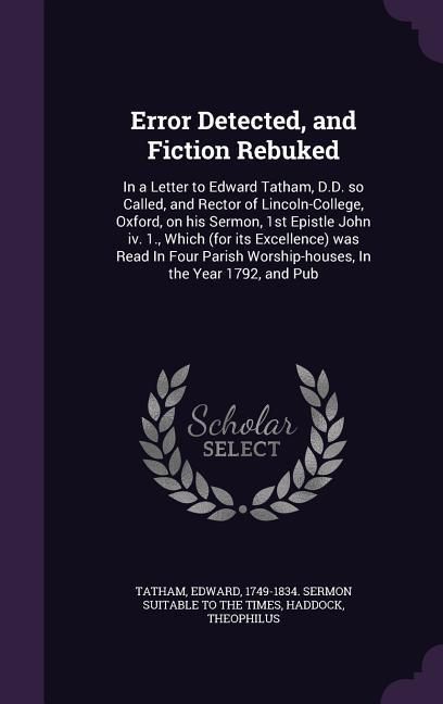 Produktbild: Error Detected, and Fiction Rebuked