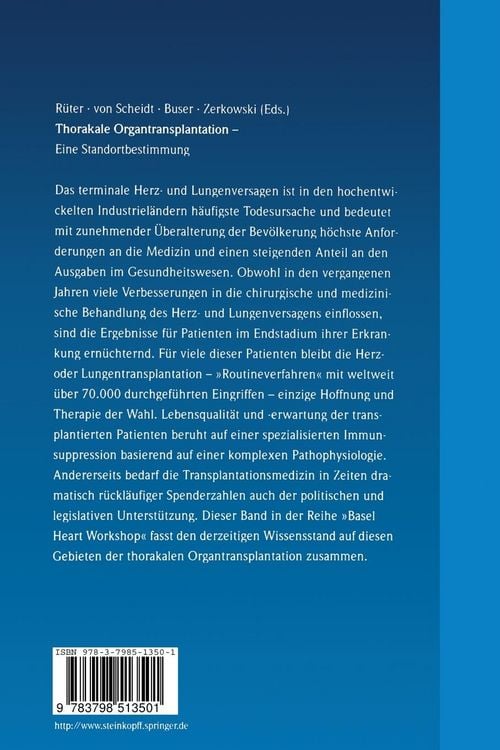 Produktbild: Thorakale Organtransplantation