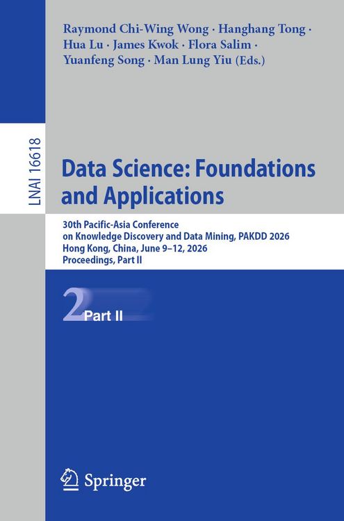 Produktbild: Data Science: Foundations and Applications