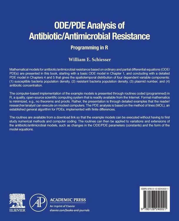 Produktbild: ODE/PDE Analysis of Antibiotic/Antimicrobial Resistance