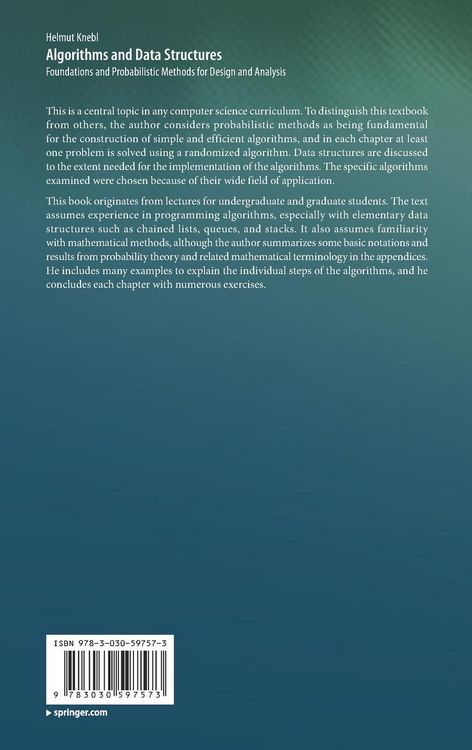 Produktbild: Algorithms and Data Structures