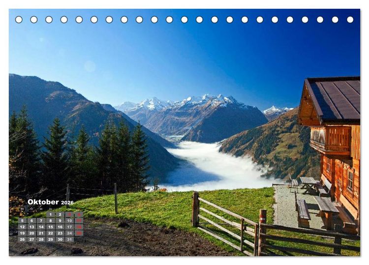 Produktbild: Die weiten T&auml;ler im Salzburger Land (Tischkalender 2026 DIN A5 quer), CALVENDO Monatskalender