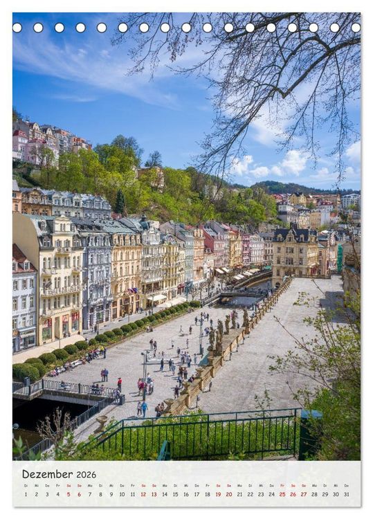 Produktbild: Karlsbad / Karlovy Vary - Heilbad im Westb&ouml;hmischen B&auml;derdreieck (Tischkalender 2026 DIN A5 hoch), CALVENDO Monatskalender