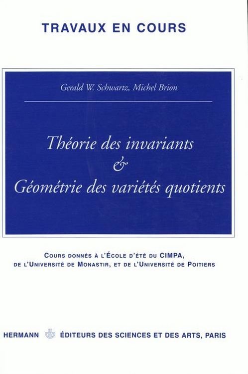 Produktbild: Theorie des invariants et