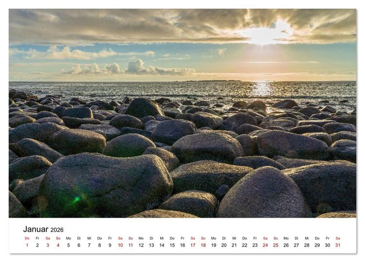 Produktbild: Inseln im Nordmeer - Lofoten-And&oslash;ya-Senja (Tischkalender 2026 DIN A5 quer), CALVENDO Monatskalender