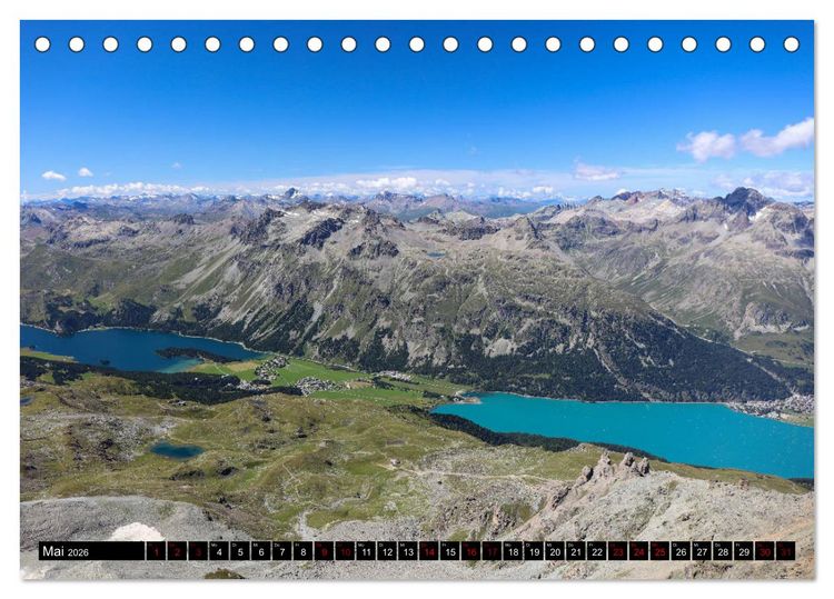 Produktbild: Piz Bernina - H&ouml;hepunkte aus dem Oberengadin (Tischkalender 2026 DIN A5 quer), CALVENDO Monatskalender