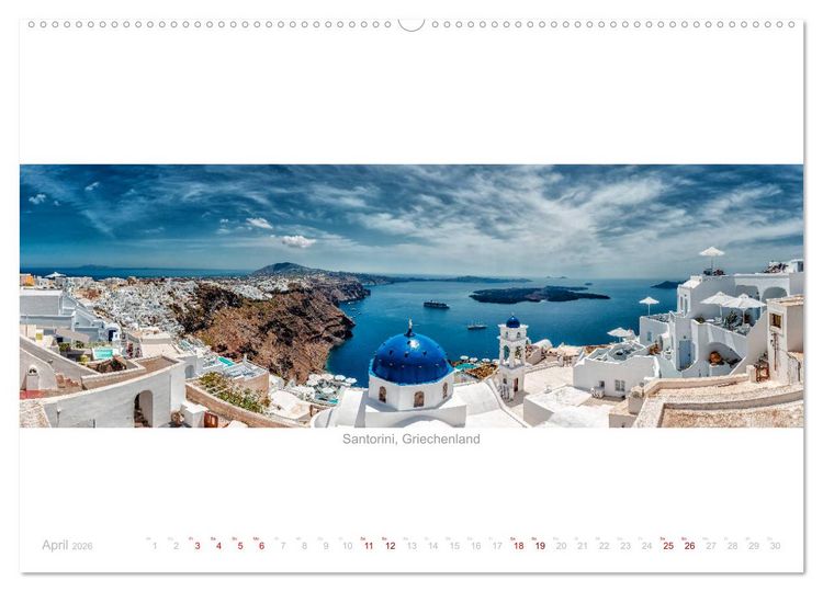 Produktbild: Panoramablicke weltweit (Wandkalender 2026 DIN A2 quer), CALVENDO Monatskalender