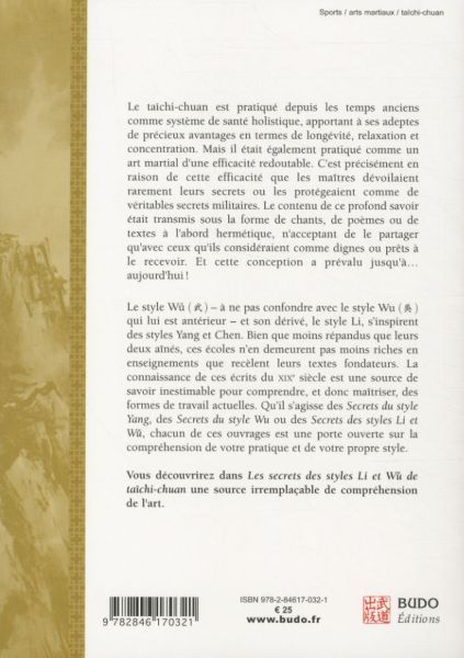Produktbild: Les secrets des styles Li et Wu de ta&iuml;chi-chuan