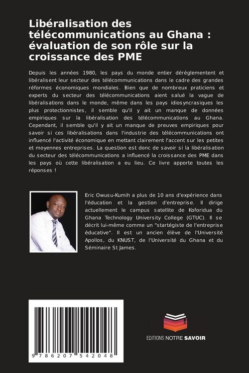 Produktbild: Lib&eacute;ralisation des t&eacute;l&eacute;communications au Ghana : &eacute;valuation de son r&ocirc;le sur la croissance des PME