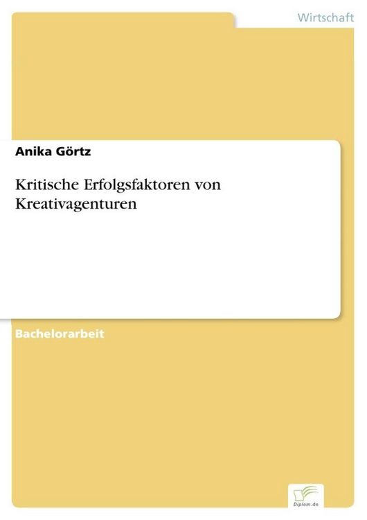 Produktbild: Kritische Erfolgsfaktoren von Kreativagenturen