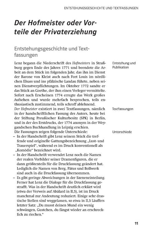 Produktbild: Klett Lekt&uuml;rehilfen J. M. R. Lenz, Der Hofmeister/Die Soldaten