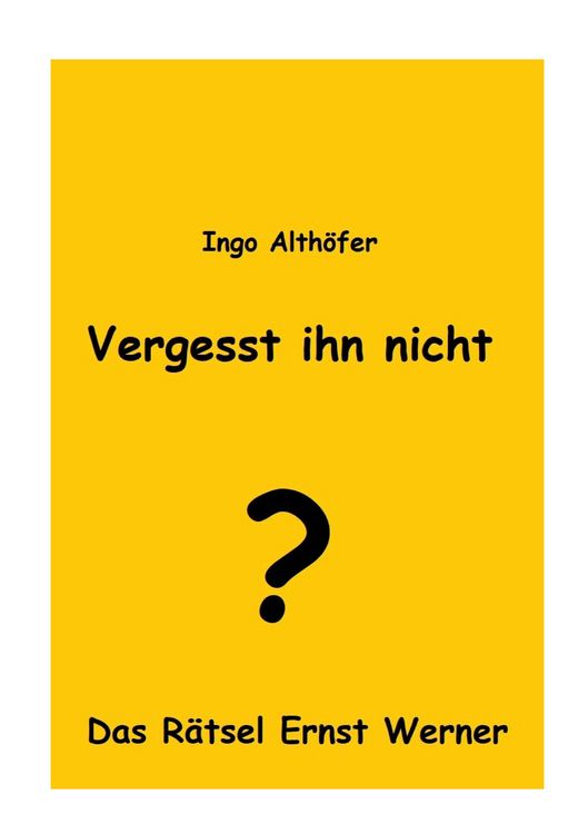 Produktbild: Vergesst ihn nicht!