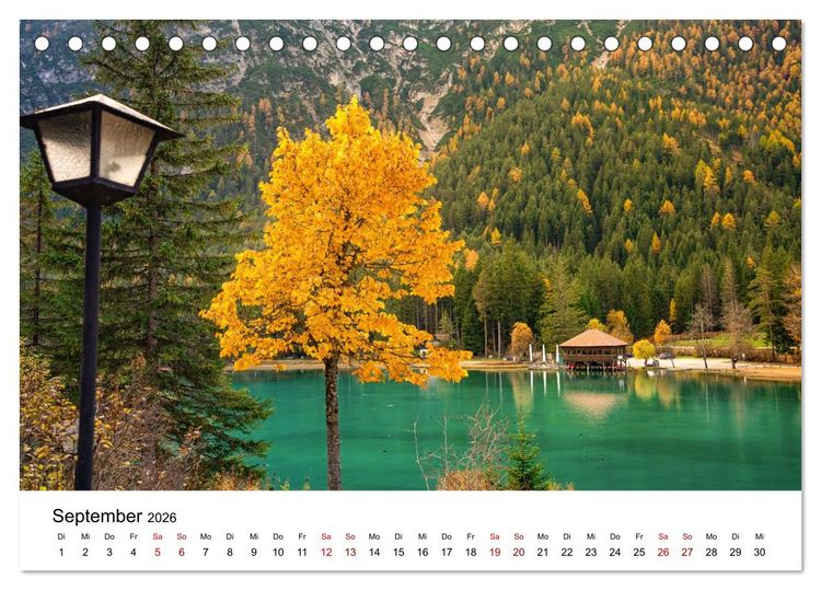 Produktbild: Dolomiten, Drei Zinnen Naturpark: Alpenlandschaften (Tischkalender 2026 DIN A5 quer), CALVENDO Monatskalender