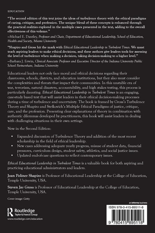 Produktbild: Ethical Educational Leadership in Turbulent Times
