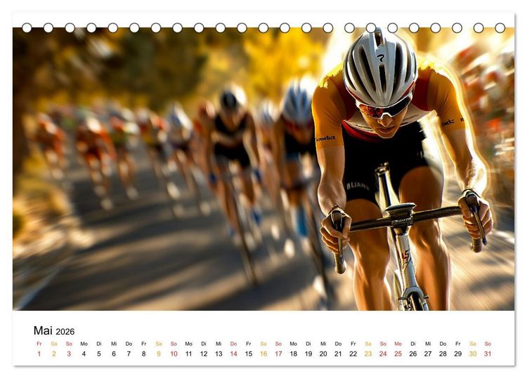 Produktbild: Triathlon Power (Tischkalender 2026 DIN A5 quer), CALVENDO Monatskalender