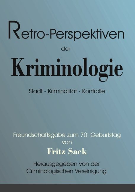 Produktbild: Retro-Perspektiven der Kriminologie