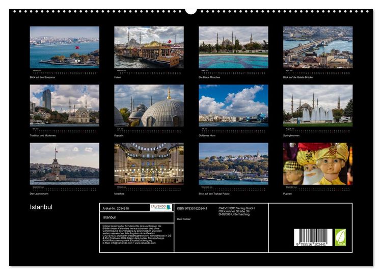 Produktbild: Istanbul (hochwertiger Premium Wandkalender 2026 DIN A2 quer), Kunstdruck in Hochglanz