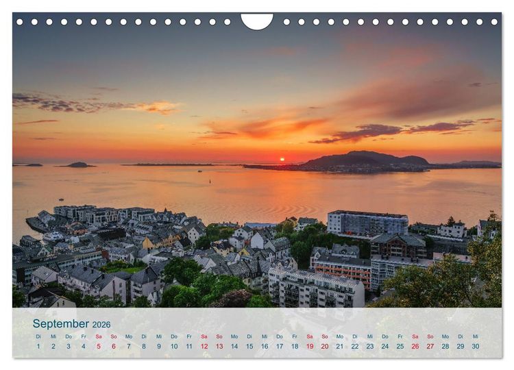 Produktbild: Norwegen von Oslo bis &Aring;lesund (Wandkalender 2026 DIN A4 quer), CALVENDO Monatskalender