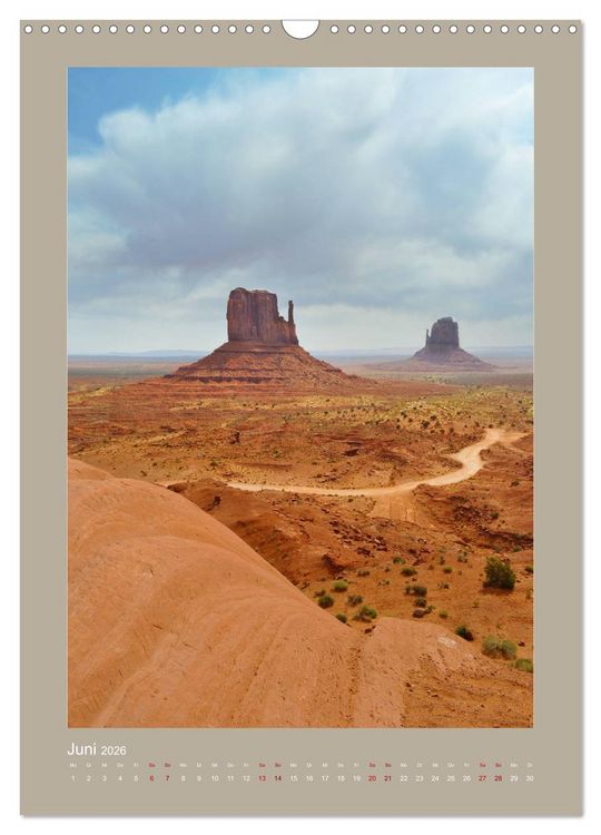 Produktbild: Erlebe mit mir das Monument Valley (Wandkalender 2026 DIN A3 hoch), CALVENDO Monatskalender