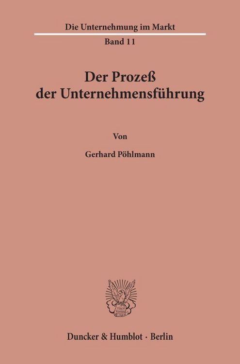 Produktbild: Der Proze&szlig; der Unternehmensf&uuml;hrung.