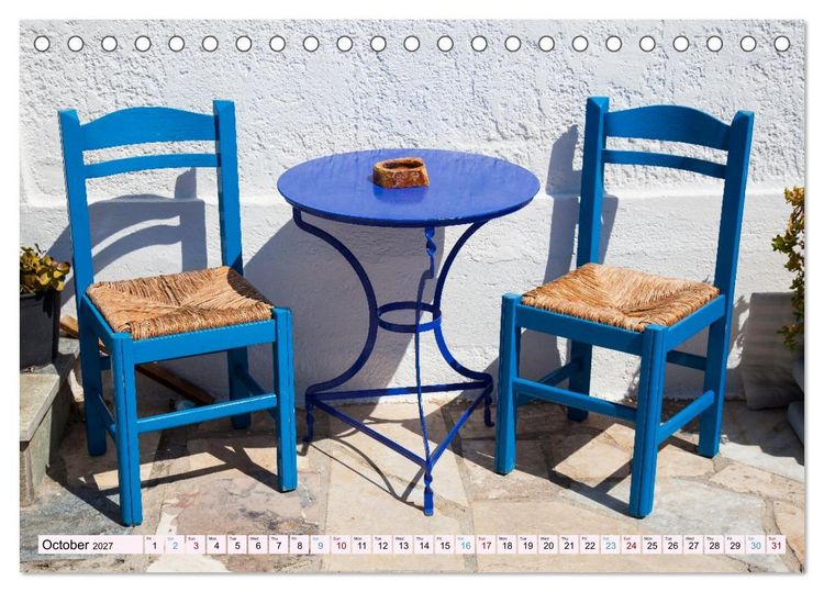 Produktbild: Santorini Island in the Light of the Aegean (Desk Calendar 2027 DIN A5 landscape), CALVENDO 12 Month DeskCalendar